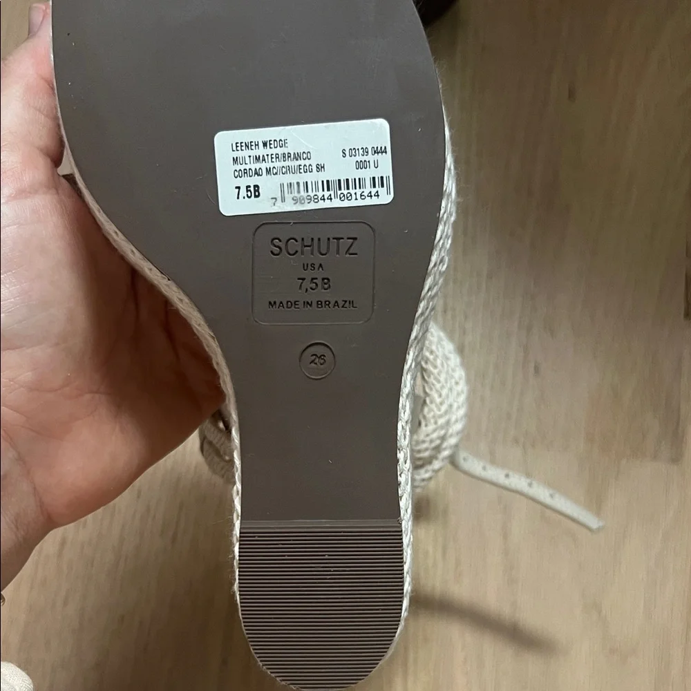 SCHUTZ Women's Cream Braided Heels - Picture 3 of 4